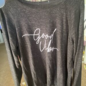 Good Vibes Black Long Sleeve Shirt